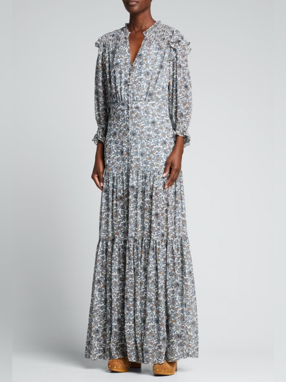 Veronica Beard Nitza Silk Floral Maxi Dress NWT $798 Size 12
